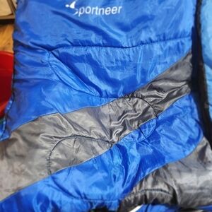 Blue and Gray Sleeping Bag - Lightweight Outdoor Comfort